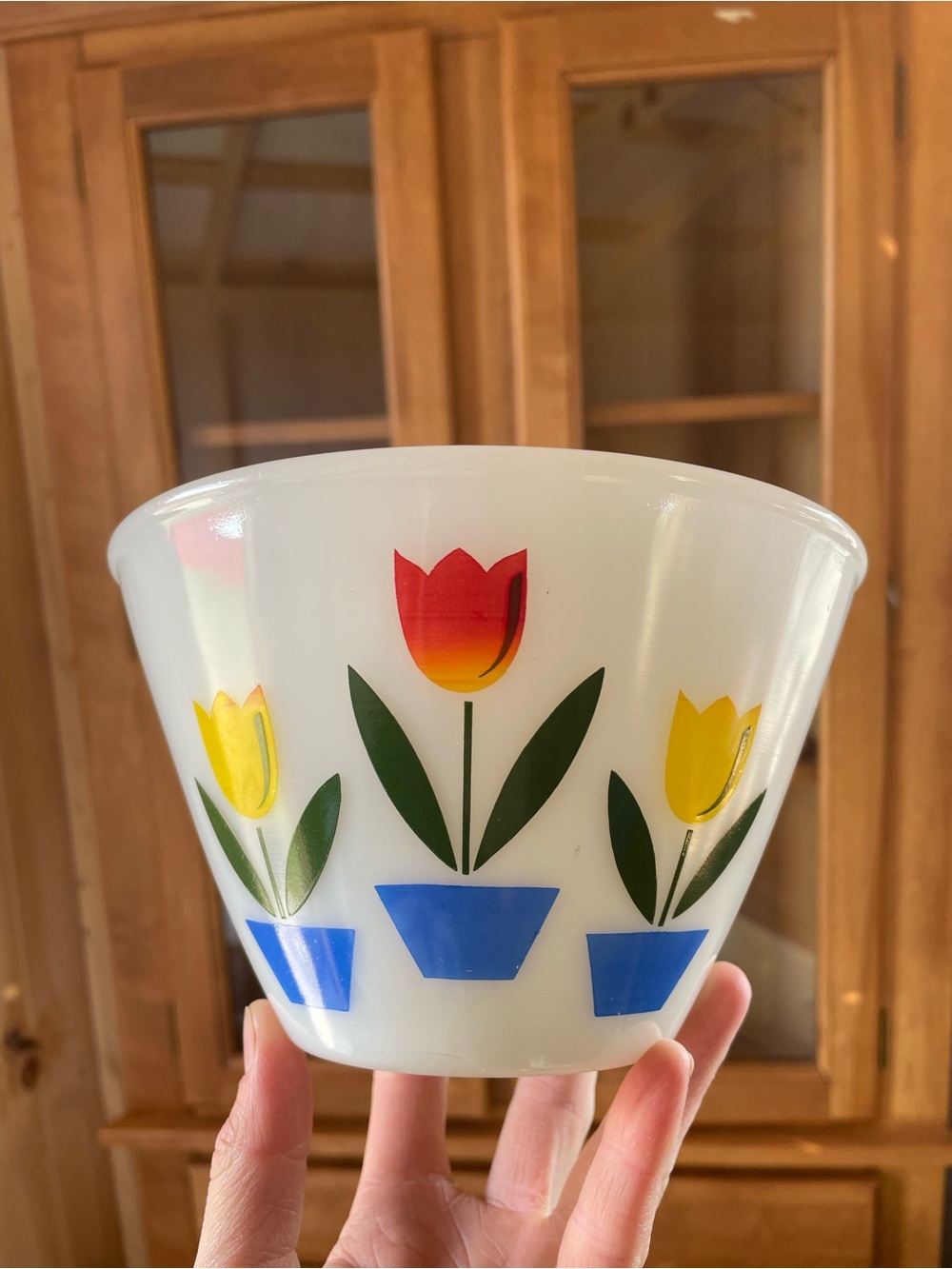 Fire King Vintage Nesting Bowls- Tulip